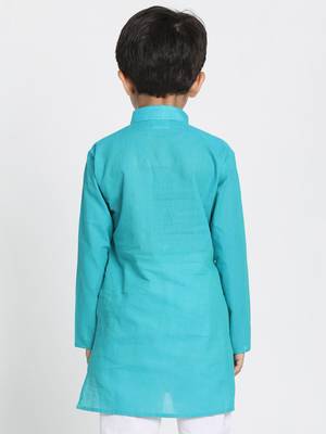  Cyan Handloom Kurta 4