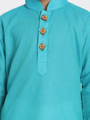  Cyan Handloom Kurta 5