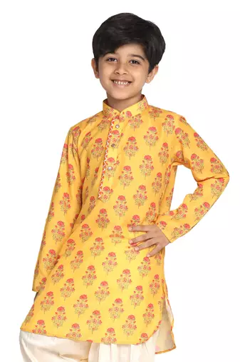 Boys' Mustard Kurta