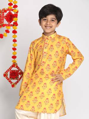 Boys' Mustard Kurta 1