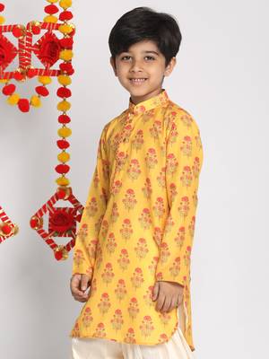 Boys' Mustard Kurta 3