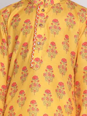 Boys' Mustard Kurta 5