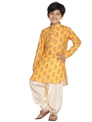  Multicolor-Base-Mustard And Cream Kurta Patiala Set 2