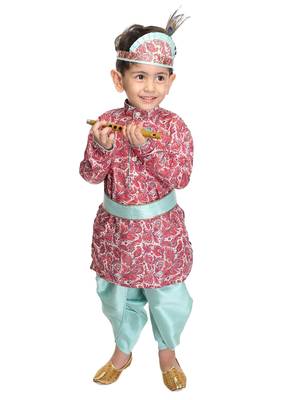  Multicolor-Base-Pink And Mint Kurta And Dhoti Set 1