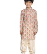  Multicolor-Base-Beige And Cream Kurta Patiala Set