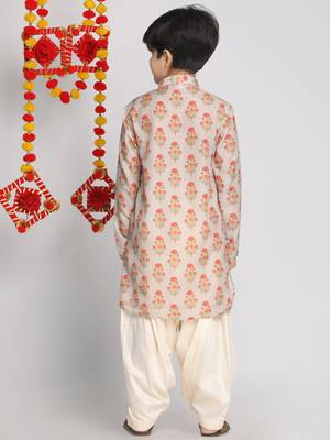  Multicolor-Base-Beige And Cream Kurta Patiala Set 4