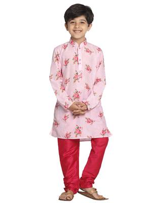  Multicolor-Base-Pink Kurta Pyjama Set 1