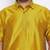 Yellow plain silk blend dhoti-kurta