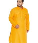 Mustard Cotton Blend Kurta
