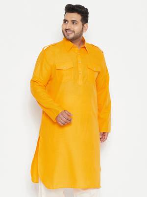 Mustard Cotton Blend Kurta 2