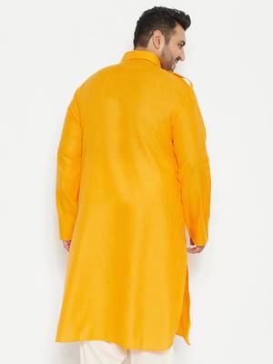 Mustard Cotton Blend Kurta 4