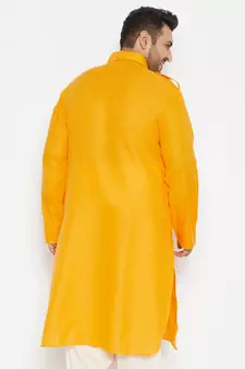 Mustard Cotton Blend Kurta