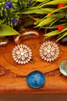 Pink earringsIndian Jewellery American Diamond Rose Polish Long Hangging Dangler Earrings for Women Wedding