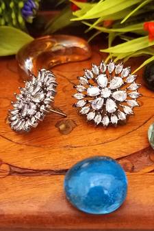 White earrings