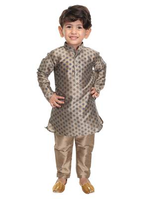 Infant  Chiku Cotton Blend Kurta Pyjama Set 1