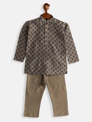 Infant  Chiku Cotton Blend Kurta Pyjama Set 3