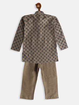 Infant  Chiku Cotton Blend Kurta Pyjama Set 4