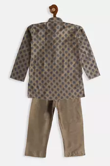 Infant  Chiku Cotton Blend Kurta Pyjama Set