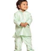 Infant Boys Mint Green Viscose Kurta Pyjama Set