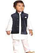 Infant  White Cotton Kurta Pyjama Set
