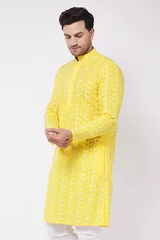 Mustard Pure Cotton Kurta