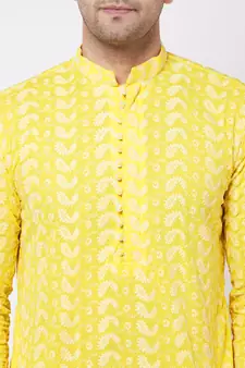 Mustard Pure Cotton Kurta