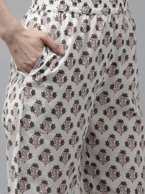 Grey printed cotton ethnic-kurtis 5