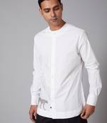 White Cheetah Embroidered Shirt