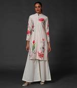 Ivory floral printed palzzo set