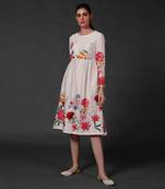 Ivory Floral Printed Dress 