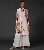 Ivory Floral printed Kurta Set