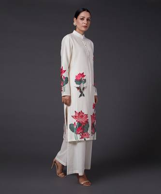 Ivory Printed Kurta Set 1