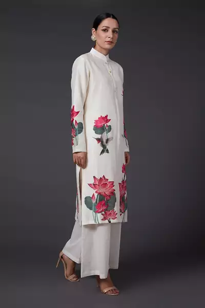 Ivory Printed Kurta Set