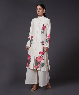 Ivory Printed Kurta Set 3