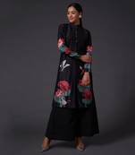 Black Chanderi Silk Digital Printed Kurta Set 