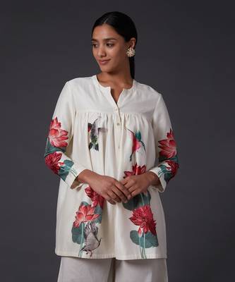 Ivory Digital Printed Tunic  1