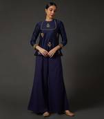 Indigo Blue Embroidered Tunic