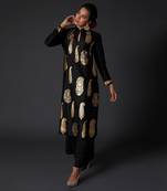Black Block Printed Kurta Set