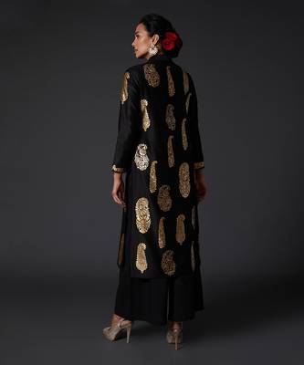 Black Block Printed Kurta Set 2