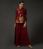 Wine Block Printed Tunic