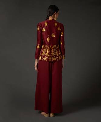 Wine Block Printed Tunic 2