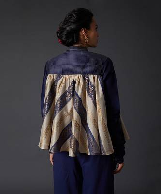 Indigo Blue Block Printed Tunic Set 2