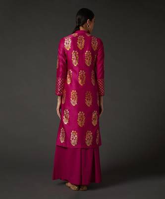Fuchsia Block Printed Kurta Set 2