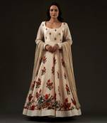 Ivory Printed Anarkali Set
