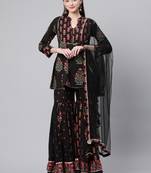 Black gotta patti pure cotton salwar