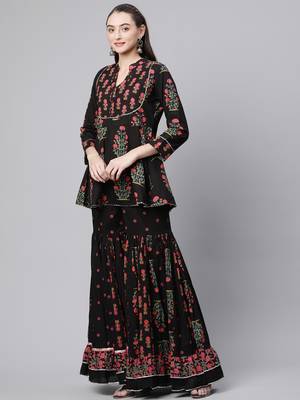 Black gotta patti pure cotton salwar 3