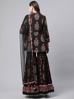 Black gotta patti pure cotton salwar 4