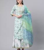 White gotta patti pure cotton salwar
