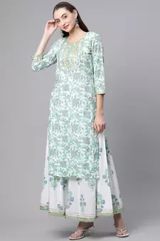 White gotta patti pure cotton salwar