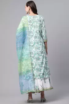White gotta patti pure cotton salwar